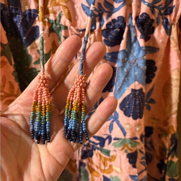 Farm Rio Seashell Tapestry Short Sleeve Mini Dress - Picture 7 of 11